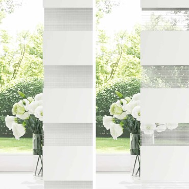 vidaXL Ζέβρα τυφλή Λευκό Πλάτος υφάσματος 60,9 εκ. Πολυεστέρας