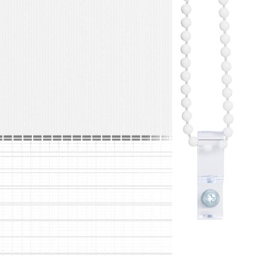 vidaXL Ζέβρα τυφλή Λευκό Πλάτος υφάσματος 60,9 εκ. Πολυεστέρας