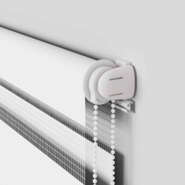 vidaXL Ζέβρα τυφλή Λευκό Πλάτος υφάσματος 60,9 εκ. Πολυεστέρας