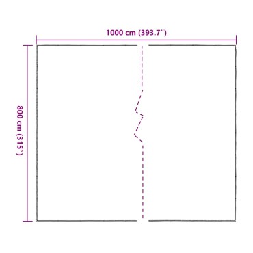vidaXL Σαφής μουσαμάς με οπές 8x10 m πολυαιθυλένιο
