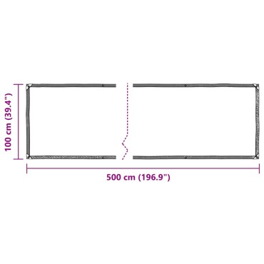 vidaXL Σαφής μουσαμάς με οπές 1x5 m PVC