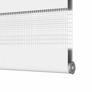 vidaXL Ζέβρα τυφλή Λευκό Πλάτος υφάσματος 100,9 εκ. Πολυεστέρας