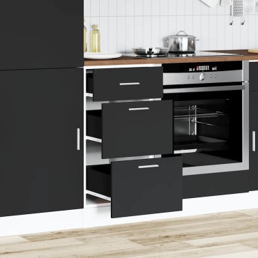 vidaXL Κάτω ντουλάπι Lyon μαύρο 40x46x81,5cm Κατασκευασμένο ξύλο