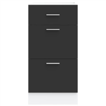 vidaXL Κάτω ντουλάπι Lyon μαύρο 40x46x81,5cm Κατασκευασμένο ξύλο