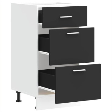 vidaXL Κάτω ντουλάπι Lyon μαύρο 40x46x81,5cm Κατασκευασμένο ξύλο