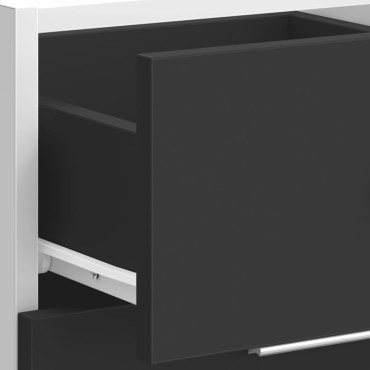 vidaXL Κάτω ντουλάπι Lyon μαύρο 40x46x81,5cm Κατασκευασμένο ξύλο