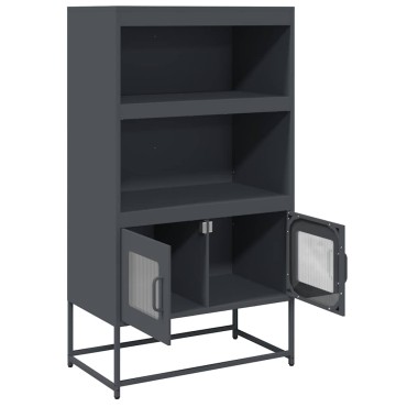 vidaXL Highboard Ανθρακί 68x39x123cm Χάλυβας 1 τεμ.