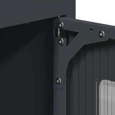 vidaXL Highboard Ανθρακί 68x39x123cm Χάλυβας 1 τεμ.