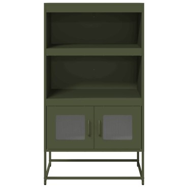 vidaXL Highboard Ελαιοπράσινο 68x39x123cm Ατσάλι 1 τεμ.