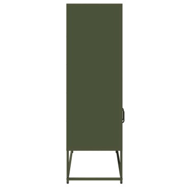 vidaXL Highboard Ελαιοπράσινο 68x39x123cm Ατσάλι 1 τεμ.