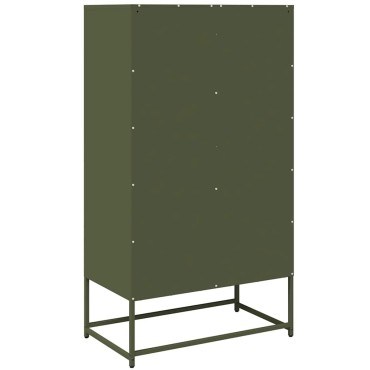 vidaXL Highboard Ελαιοπράσινο 68x39x123cm Ατσάλι 1 τεμ.