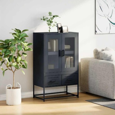 vidaXL Ντουλάπι Ανθρακί 68x39x111,5cm από Χάλυβα 1 τεμ.