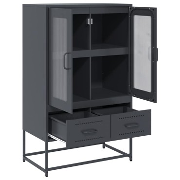 vidaXL Ντουλάπι Ανθρακί 68x39x111,5cm από Χάλυβα 1 τεμ.