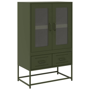 vidaXL Ντουλάπι Πράσινο Λαδί 68x39x111,5cm από Ατσάλι 1 τεμ.