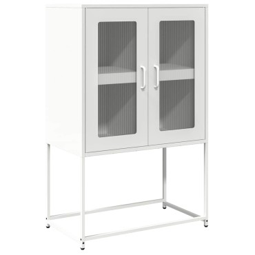 vidaXL Highboard Λευκό 68x39x107cm Ατσάλι 1 τεμ.