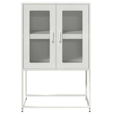 vidaXL Highboard Λευκό 68x39x107cm Ατσάλι 1 τεμ.