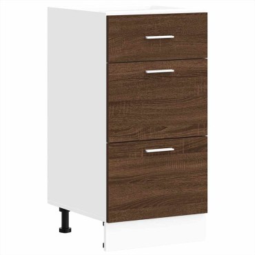 vidaXL Κάτω ντουλάπι Lyon καφέ δρυς 40x46x81,5cm Κατασκευασμένο ξύλο
