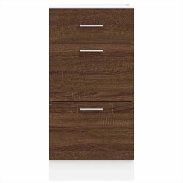 vidaXL Κάτω ντουλάπι Lyon καφέ δρυς 40x46x81,5cm Κατασκευασμένο ξύλο