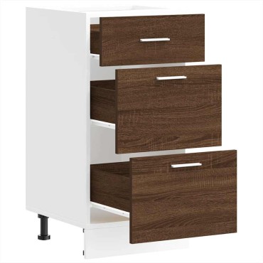 vidaXL Κάτω ντουλάπι Lyon καφέ δρυς 40x46x81,5cm Κατασκευασμένο ξύλο