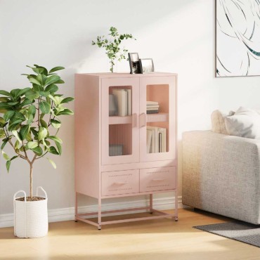 vidaXL Ντουλάπα Ροζ 68x39x111,5cm από Χάλυβα 1 τεμ.