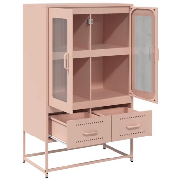 vidaXL Ντουλάπα Ροζ 68x39x111,5cm από Χάλυβα 1 τεμ.