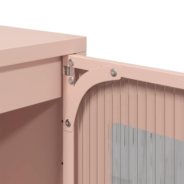 vidaXL Ντουλάπα Ροζ 68x39x111,5cm από Χάλυβα 1 τεμ.