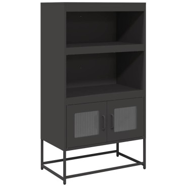 vidaXL Highboard Μαύρο 68x39x123cm Χάλυβας 1 τεμ.