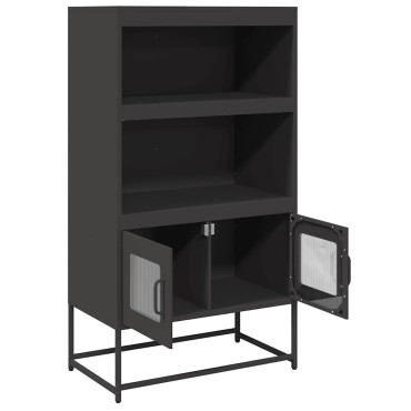vidaXL Highboard Μαύρο 68x39x123cm Χάλυβας 1 τεμ.