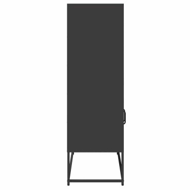 vidaXL Highboard Μαύρο 68x39x123cm Χάλυβας 1 τεμ.