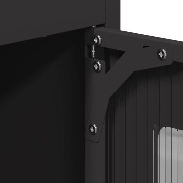 vidaXL Highboard Μαύρο 68x39x123cm Χάλυβας 1 τεμ.