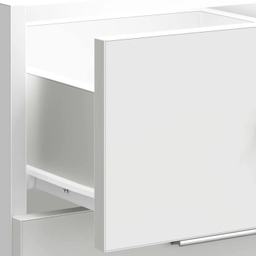 vidaXL Ντουλάπι "Lyon" Λευκό 40x46x81,5cm από Τεχνητό Ξύλο 1 τεμ.