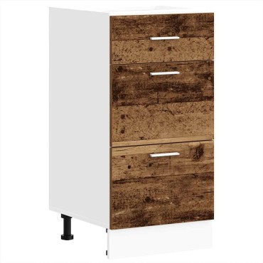 vidaXL Κάτω ντουλάπι Lyon Παλιό ξύλο 40x46x81,5cm Κατασκευασμένο ξύλο
