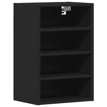 vidaXL κρεμαστό ντουλάπι Riga Μαύρο 40x29,5x60cm Κατασκευασμένο ξύλο 1 τεμ.
