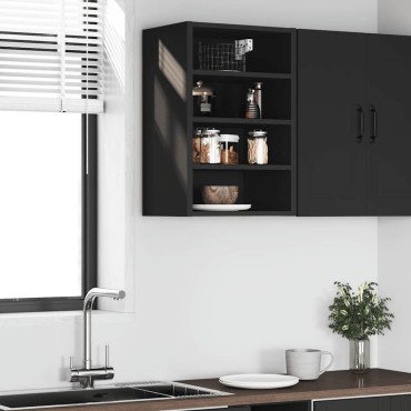 vidaXL κρεμαστό ντουλάπι Riga Μαύρο 40x29,5x60cm Κατασκευασμένο ξύλο 1 τεμ.