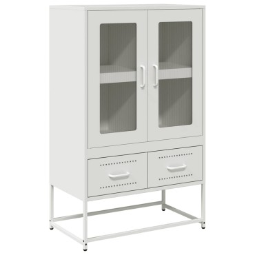 vidaXL Ντουλάπι Λευκό 68x39x111,5cm από Χάλυβα 1 τεμ.