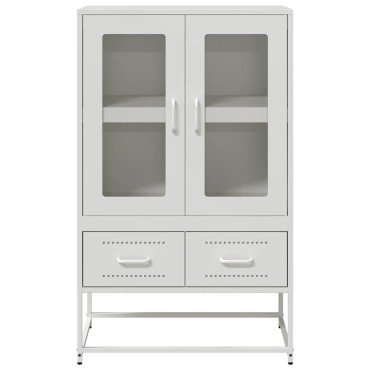 vidaXL Ντουλάπι Λευκό 68x39x111,5cm από Χάλυβα 1 τεμ.