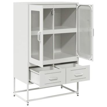 vidaXL Ντουλάπι Λευκό 68x39x111,5cm από Χάλυβα 1 τεμ.