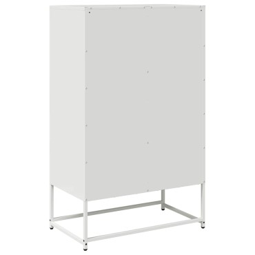 vidaXL Ντουλάπι Λευκό 68x39x111,5cm από Χάλυβα 1 τεμ.