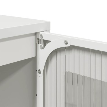 vidaXL Ντουλάπι Λευκό 68x39x111,5cm από Χάλυβα 1 τεμ.