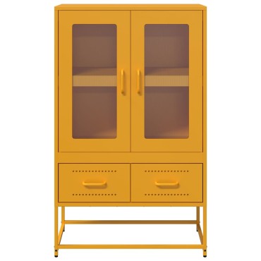 vidaXL Ντουλάπι Μουσταρδί 68x39x111,5cm από Ατσάλι 1 τεμ.