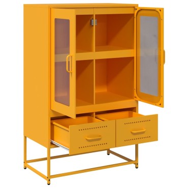 vidaXL Ντουλάπι Μουσταρδί 68x39x111,5cm από Ατσάλι 1 τεμ.