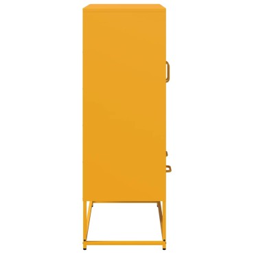 vidaXL Ντουλάπι Μουσταρδί 68x39x111,5cm από Ατσάλι 1 τεμ.