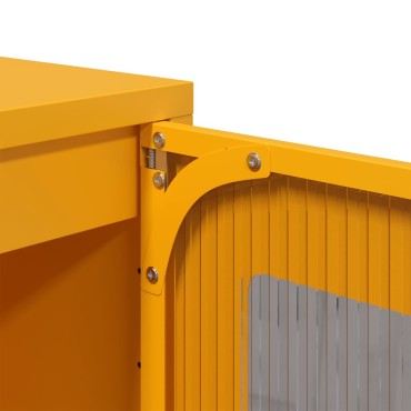 vidaXL Ντουλάπι Μουσταρδί 68x39x111,5cm από Ατσάλι 1 τεμ.