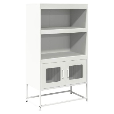 vidaXL Highboard Λευκό 68x39x123cm Ατσάλι 1 τεμ.