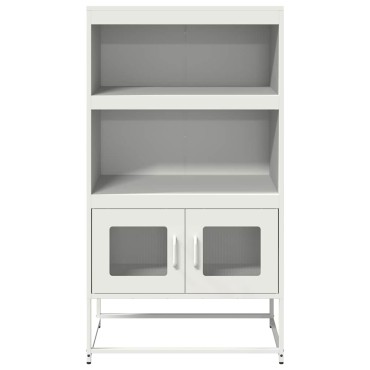 vidaXL Highboard Λευκό 68x39x123cm Ατσάλι 1 τεμ.