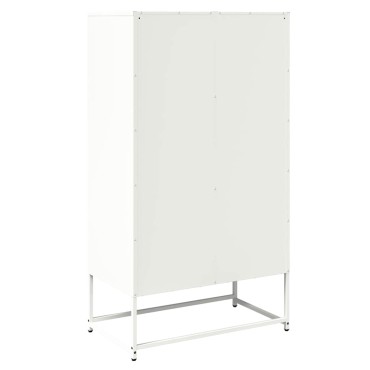 vidaXL Highboard Λευκό 68x39x123cm Ατσάλι 1 τεμ.