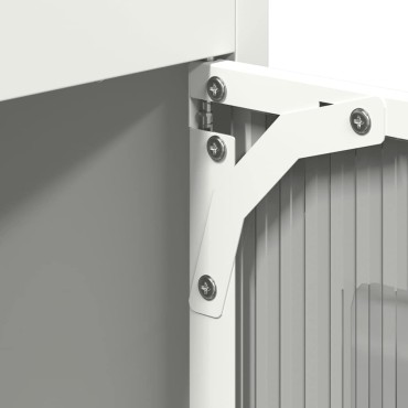 vidaXL Highboard Λευκό 68x39x123cm Ατσάλι 1 τεμ.