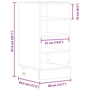 vidaXL Κάτω ντουλάπι Riga Παλιό ξύλο 40x44,5x81,5cm