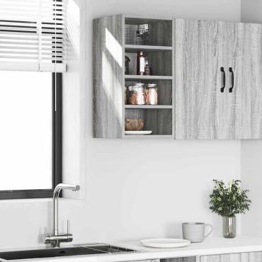 vidaXL κρεμαστό ντουλάπι Riga γκρι Sonoma 30x29,5x60cm 1 τεμ.