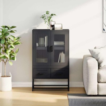 vidaXL Ντουλάπι Μαύρο 68x39x111,5cm από Χάλυβα 1 τεμ.